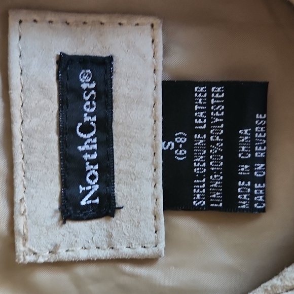 Northcrest cream suade leather womans jacket size small ( 6-8) - Picture 2 of 8